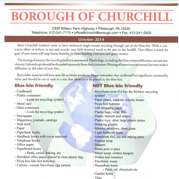 Churchill Newsletter October 2014