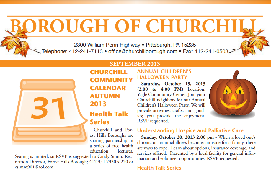 Churchill Newsletter September 2013